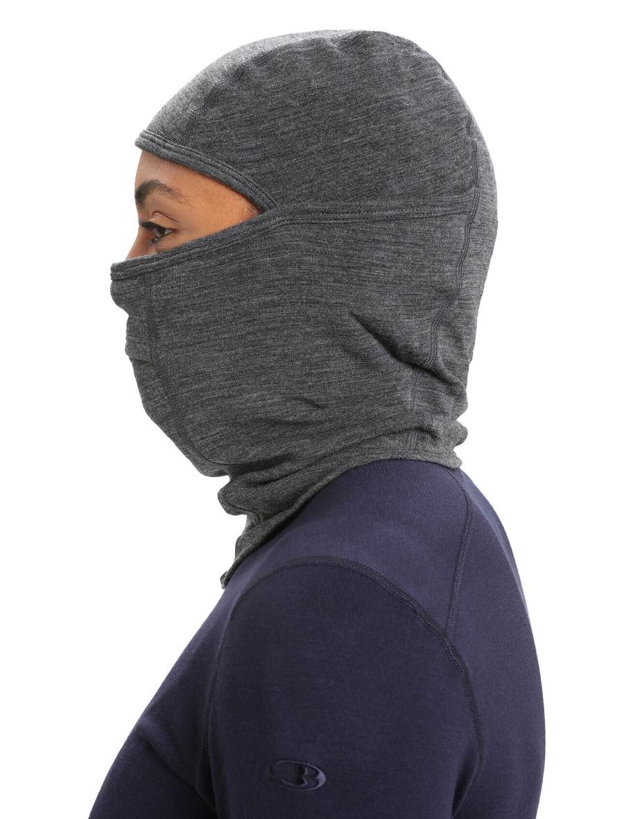 Bandeau Icebreaker Unisex Merino Apex Balaclava Homme Noir Grise | FR 1081QMAZ